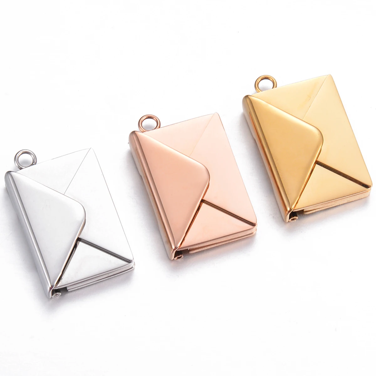 Love Letter Envelope Pendant Customized Stainless Steel Love You for Valentine Mother Day Gift Jewelry Accessories NO CHAIN