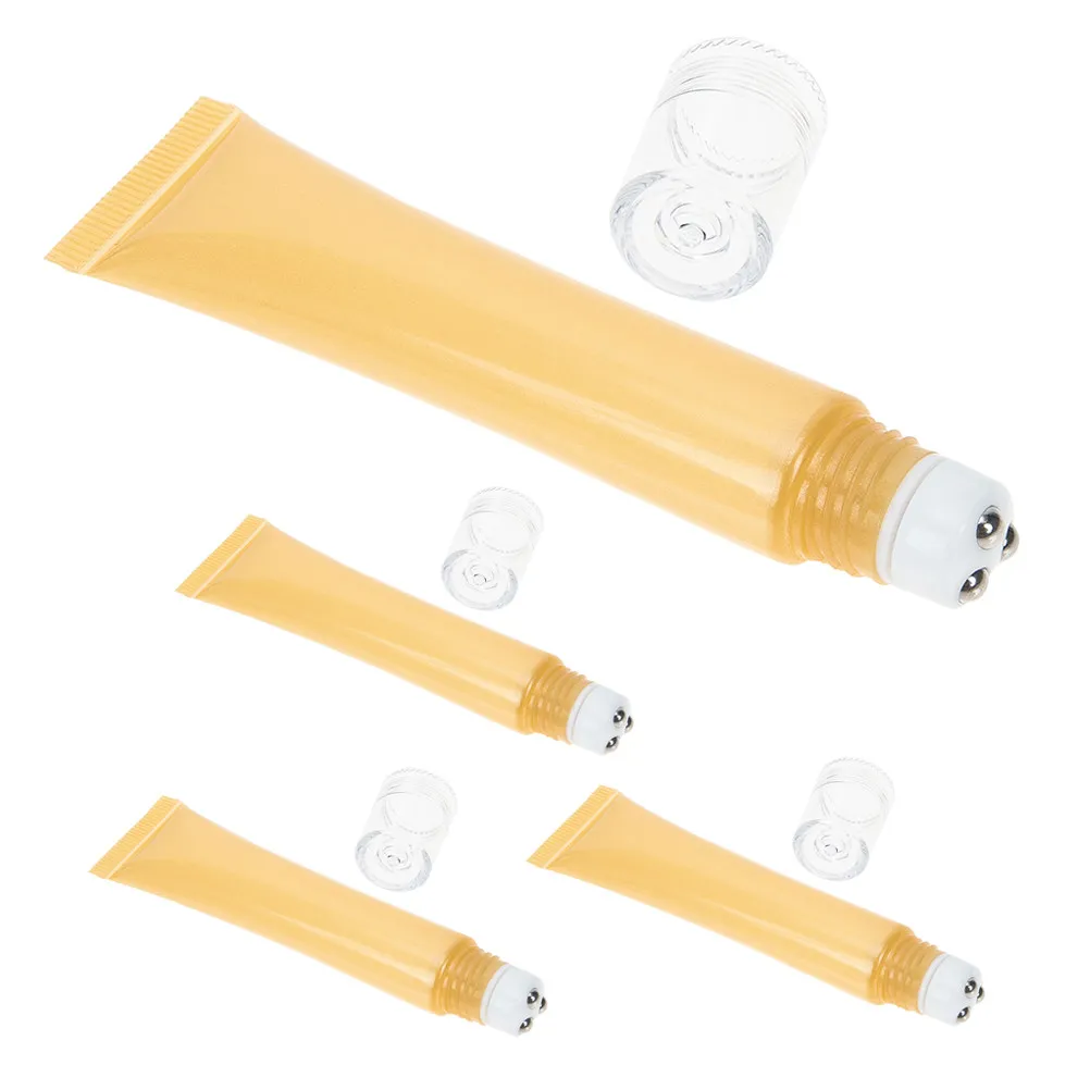 

Набор из 4 пустых многоразовых роликовых тюбиков для крема для глаз, 20 г, для самостоятельного изготовления, дорожные флаконы-диспенсеры для лосьона, роликовые флаконы для эфирных масел