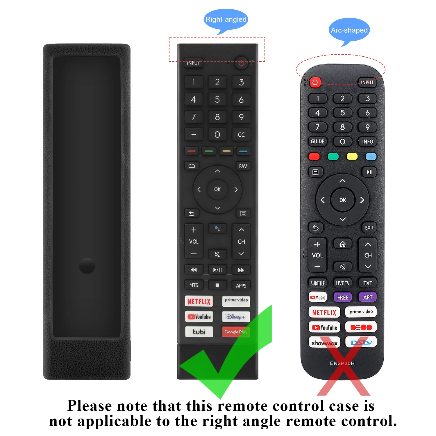 Silicone Protective Case Fit for Hisense TV ERF3F80H ZDB1210320 Remote Control Covers With Loop Cape