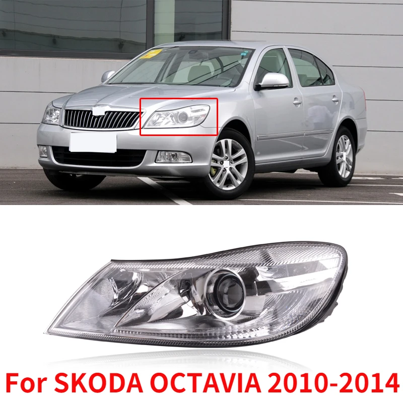 CAPQX dla SKODA OCTAVIA 2010 2011 2012 2013 2014 światła samochodowe przedni reflektor reflektor Head Light lampa czołowa światła do jazdy dziennej