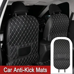 Universal PU Leather Car Anti-Kick Mats Auto Seat Back Protector Cover For Children Kids Car Anti-Dirty Pad Car Accessories