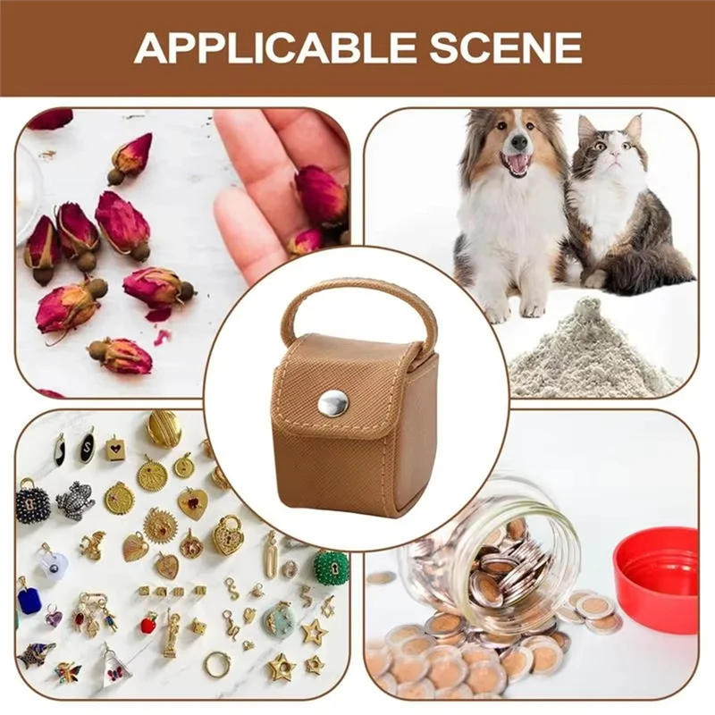 

N04R Сумка для хранения урны Портативная сумка для хранения с застежкой-застежкой для сувениров на память Дорожные сумки Компактный органайзер из искусственной кожи