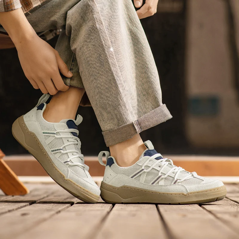 Spring Vintage Jogging Shoes for Men Casual Low Top Running Sports Mesh Breathable Shoes Comfort Trainer Summer Sneakers