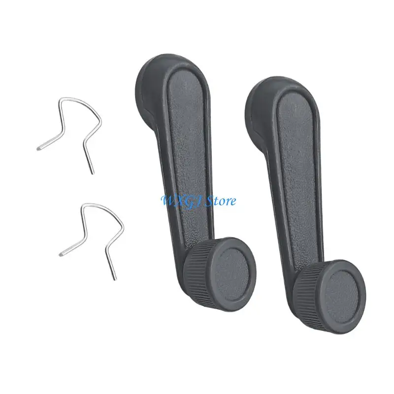 37JE Replacement Manual Window Handle Set, 2 Nylon Crank Levers with Ribbed Grip for Restoring Daily Window Operation