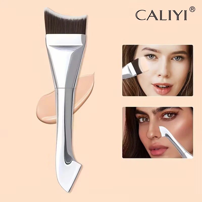 Ultradünner Foundation-Pinsel, leichter, flacher Konturpinsel zum nahtlosen Mischen von Creme und flüssigen Make-up, professionelle Werkzeuge