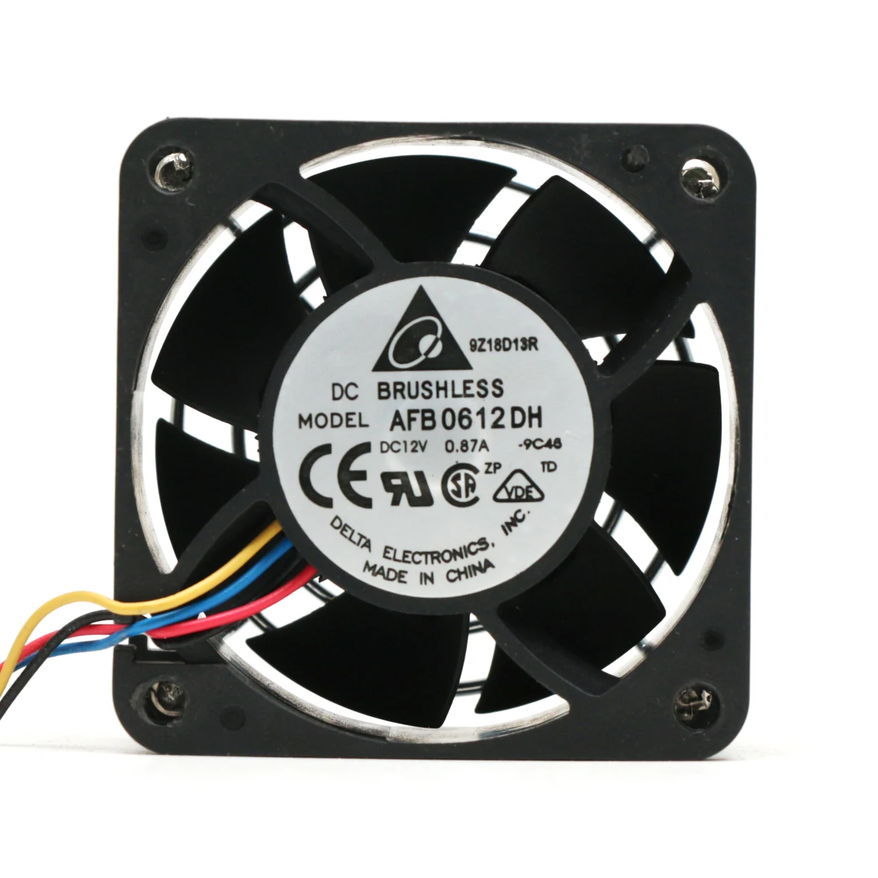 Delta AFB0612DH 9C46 DC 12V 0.87A 60x60x25mm 4-Wire Cooling Fan