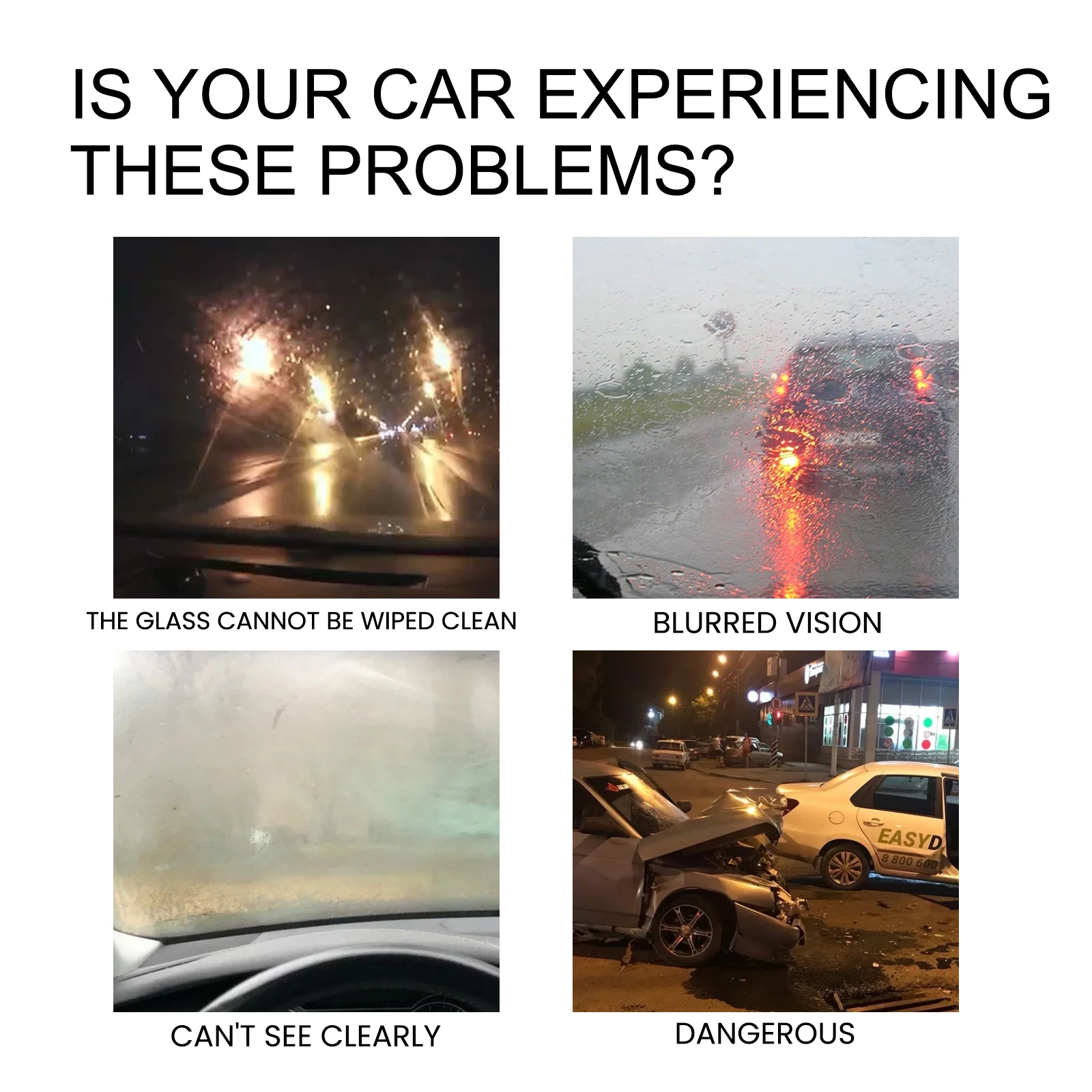 Professional Windshield Wipes - Multi-Surface Cleaner for Car Windows, Defogs & Removes Stains