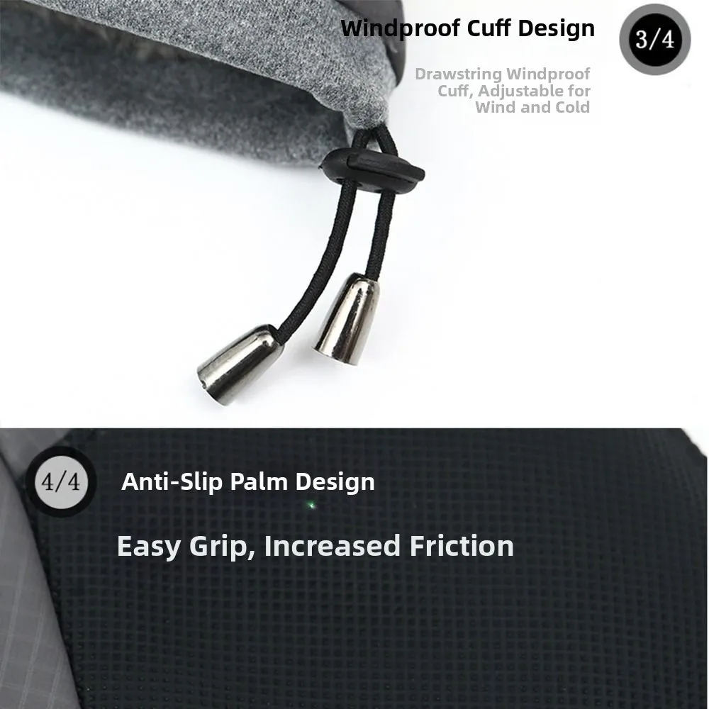 الشتاء الدافئ قفازات ركوب الدراجات مقاوم للماء المضادة للانزلاق ركوب القفازات الواقية تنفس رشاقته قفازات مقاومة للبرودة دراجة نارية #5