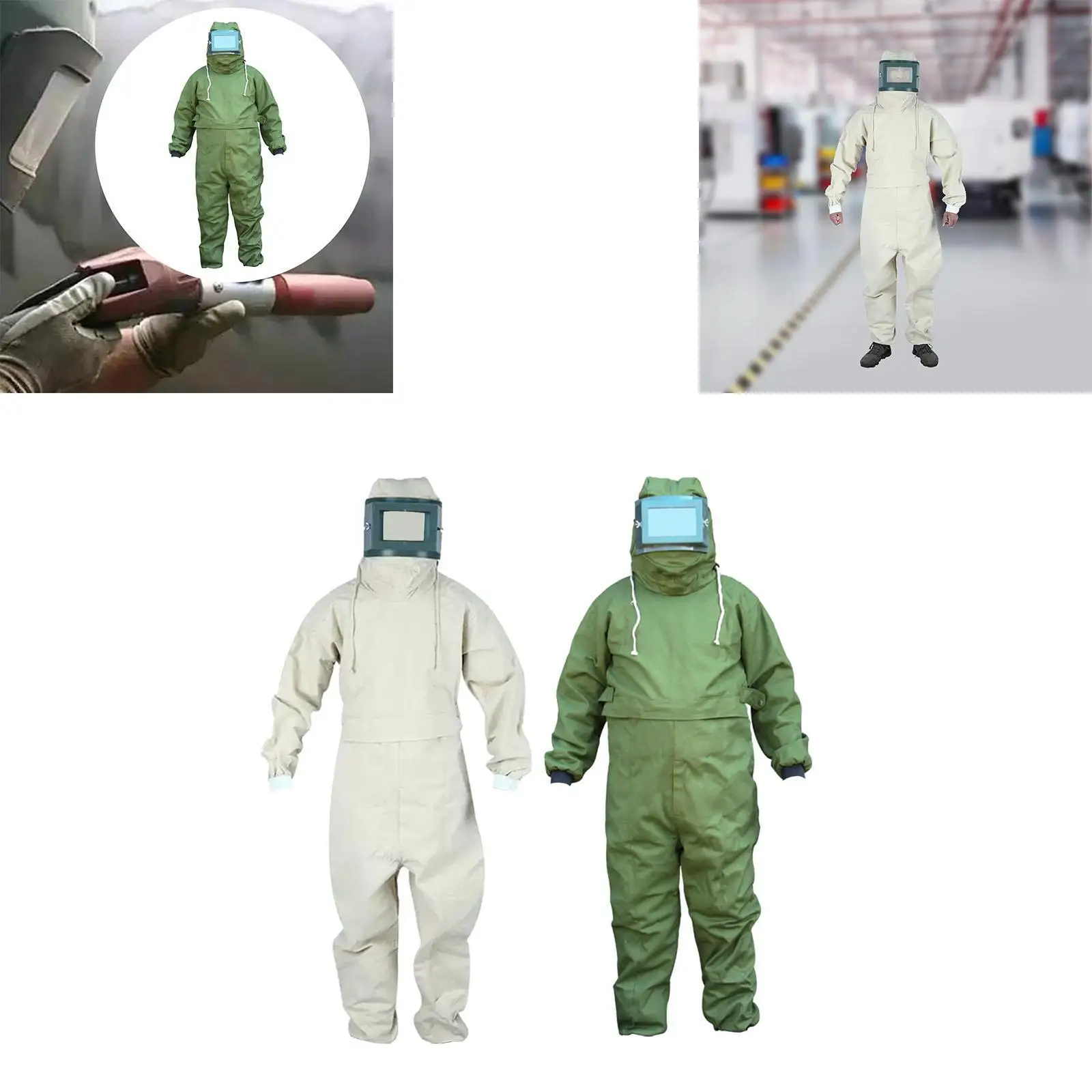 Sand Blasting Suit Protective Clothes for DIY Painting Grinding Cutting