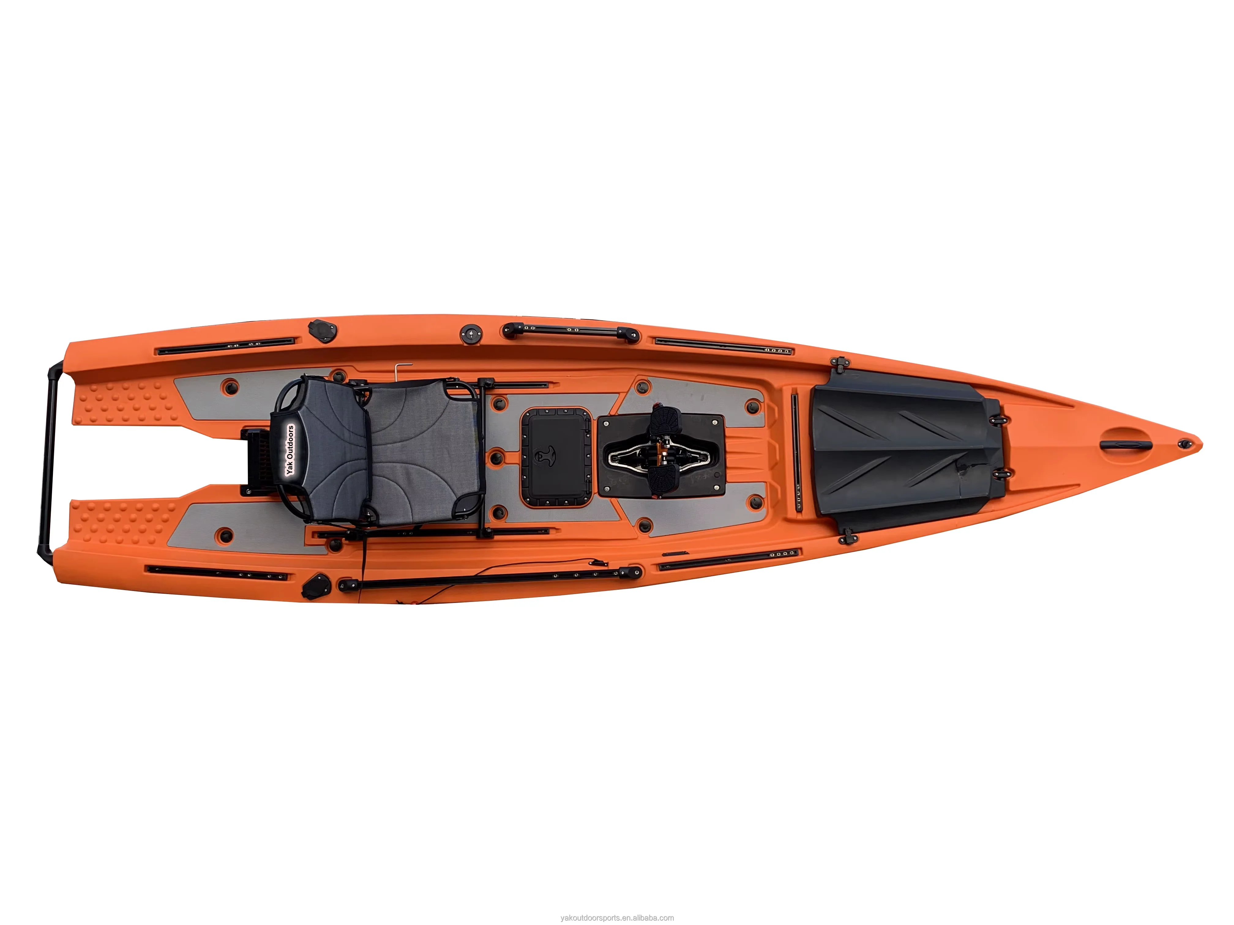 Yak Outdoors 13ft Fish Skiff Dual Propeller Pedal Drive Kayak 4m Sea Kayak for River Usage PE Plastic Hull 2 Person for Surfing view 2