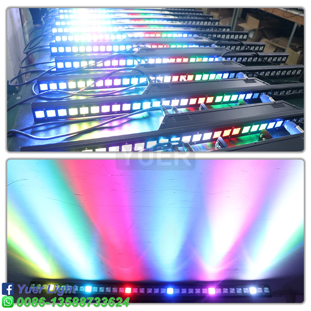 Imagem -06 - Rdm Led Beam Wash Wall Light 36x3w Rgb dj Disco Party Luz de Palco Efeito Estroboscópico Dança Bar Clube Festa Feriado Novo