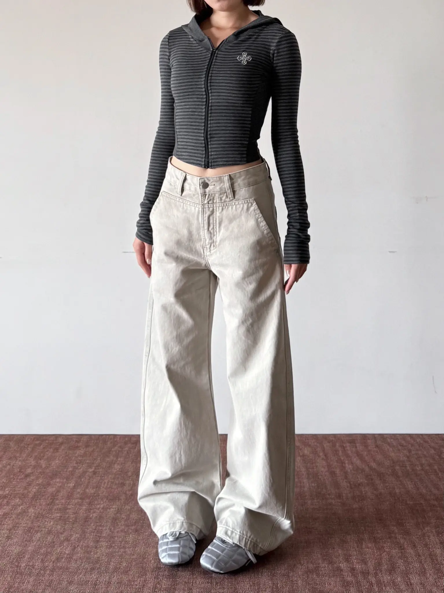 

Retro American Sle Wide Leg Casual Jeans Men's Women's Spring Autumn Loose Fit CleanFit Knife Workwear Trousers