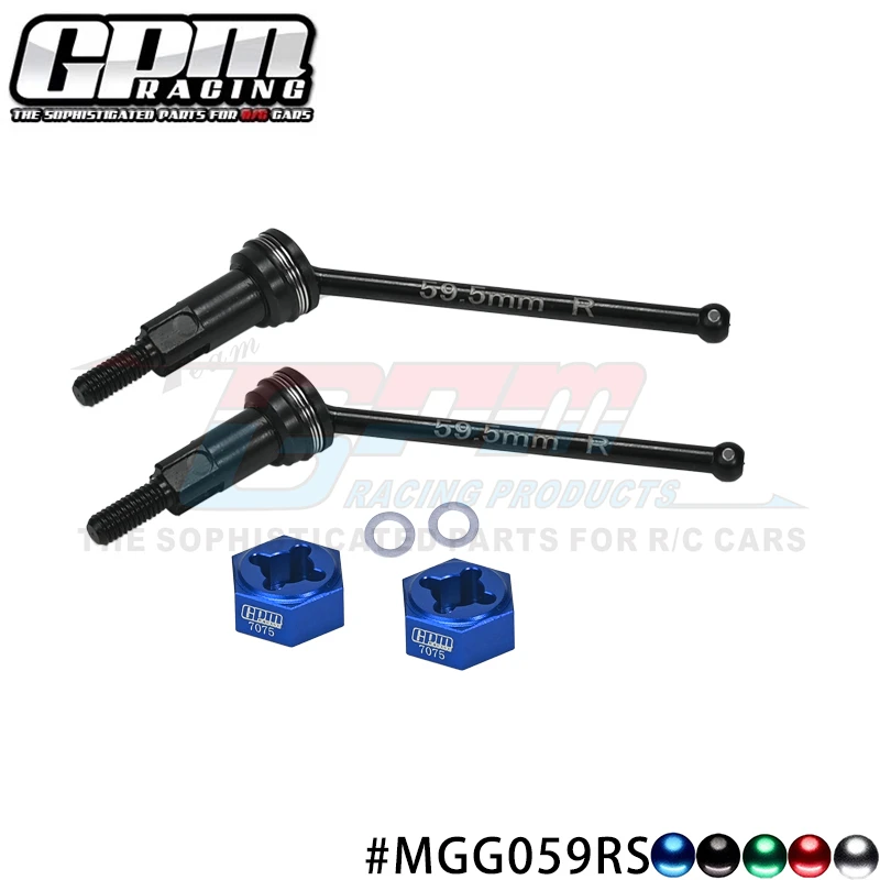 

GPM 4140 Medium Carbon Steel Rear CVD Drive Shafts With Aluminum 7075 Wheel Hex For ARRMA 1/18 Granite Grom Mega 380