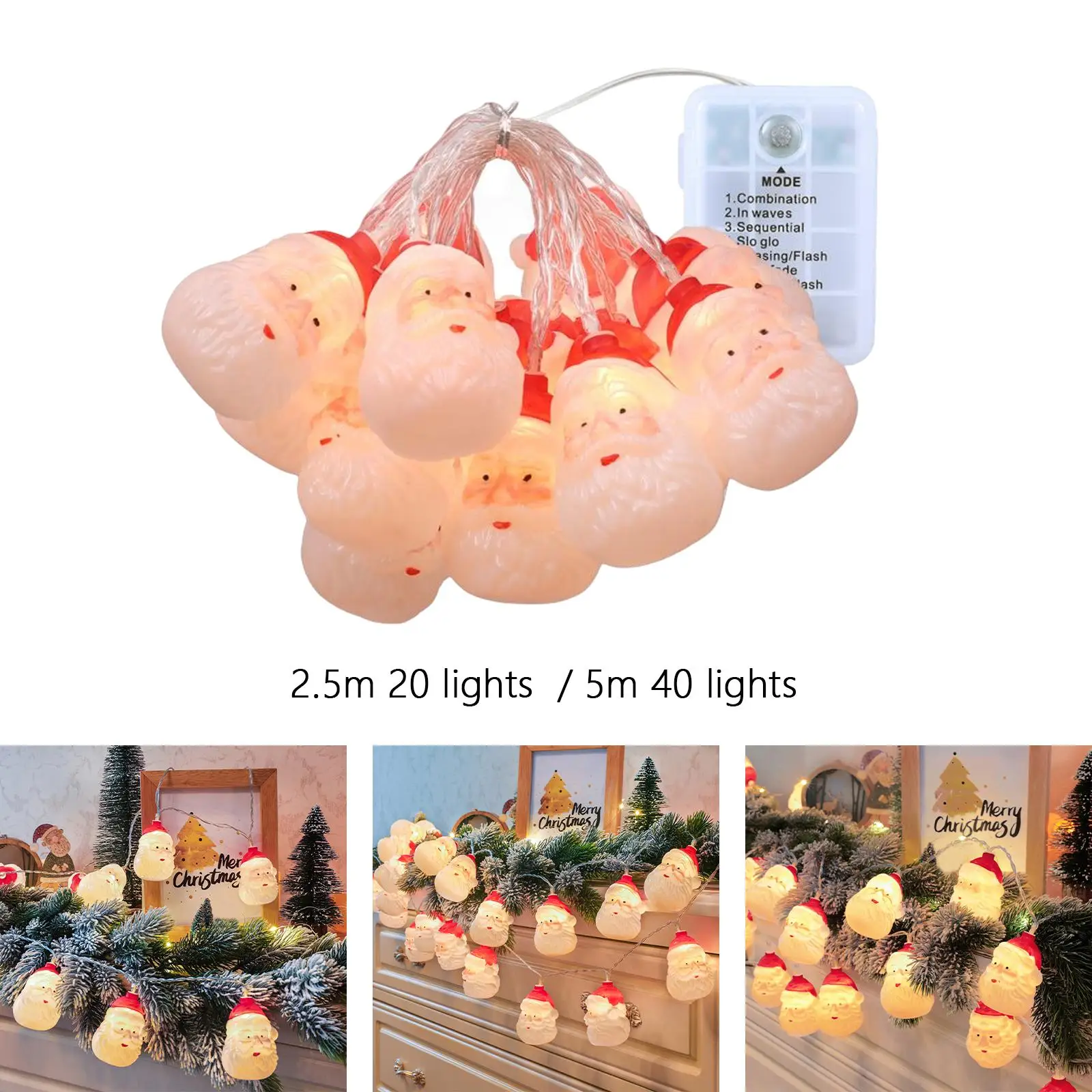 Luci a stringa di natale lampade a LED per decorazioni per la casa al coperto all'aperto per le vacanze