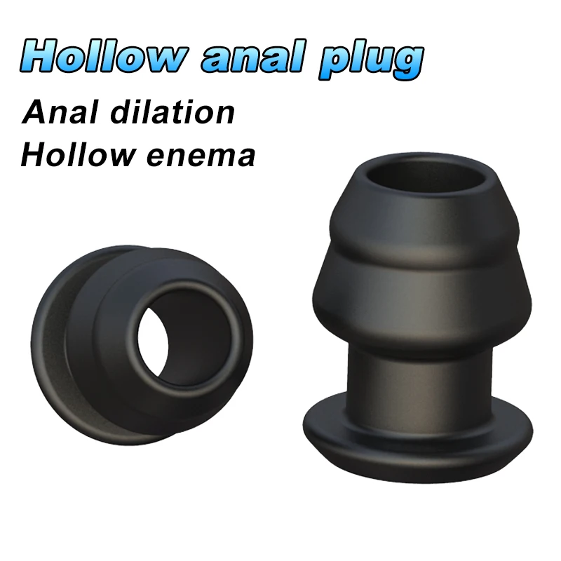 Hollow Anal Plug Silicone Butt Plug With Removable Stopper For Enema Dilation Comfortable Round Base Anal Toy For Adults Couples - view 3