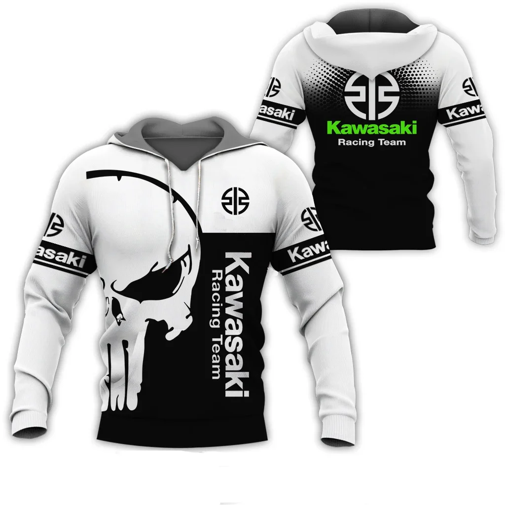 2024 Hot Sales Spring and Autumn Kawasaki Ninja Motorcycle Riding Off-Road Pullover Extreme Sports Adventure Unisex Hoodie