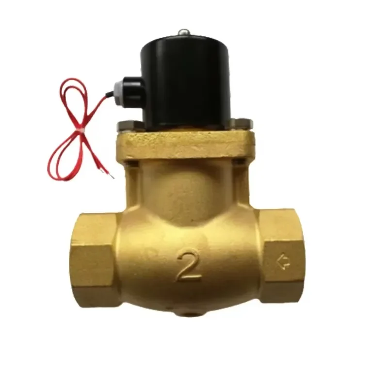 High Temperature 12V/24V DC 110V/120V 220V/230V AC 2inch US-50 2L-50 2L500-50 Brass Gas Media Steam Piston Pilot Solenoid
