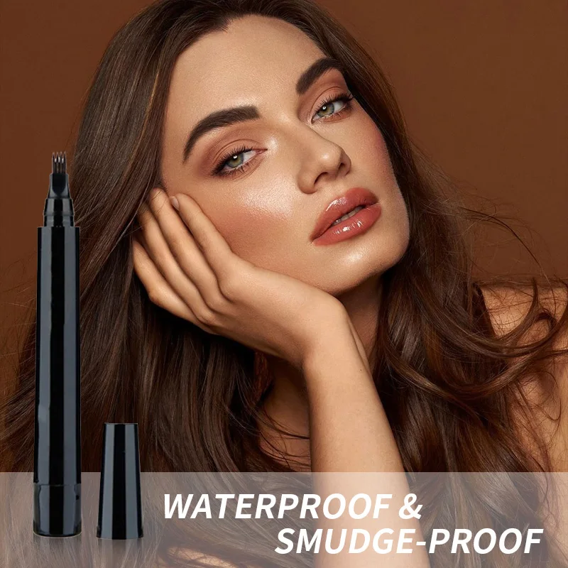 Liquid Eyebrow Pen Makeup Eyebrow Tatoo Pencil 1 PCS Fine Sketch Four-claw Eyebrow Tint Fork Tips Waterprrof Longlasting VERONN