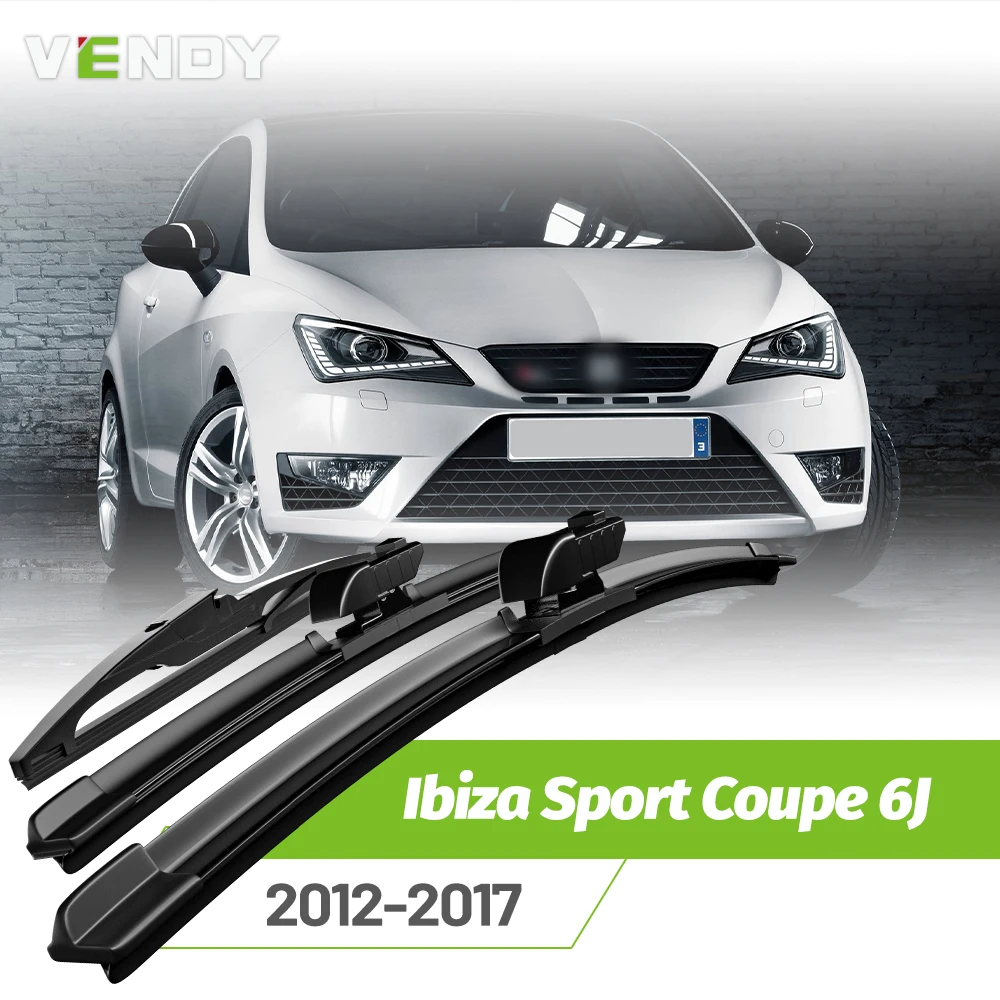 

Front & Rear Wiper Blades Set For Seat Ibiza Sport Coupe 6J 2012-2017 Windshield Windscreen Window Rain Brushes 24"+16"+13"