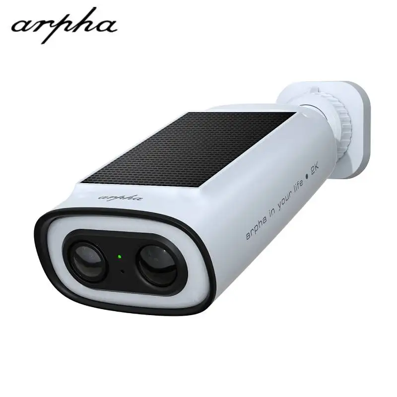

Arpha Security K06 SoloCam уличная беспроводная солнечная камера 2K Wi-Fi камера с обнаружением PIR 10000 мАч съемная батарея водонепроницаемая