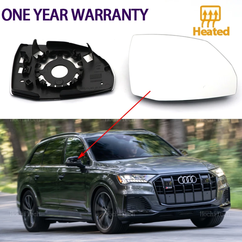 

For Audi Q5 Q5L SQ5 FY2018-2023 Q7 SQ7 4M 2016-2023 Left or Right Auto Replacement Left or Right Heated Wing Rear Mirror Glass