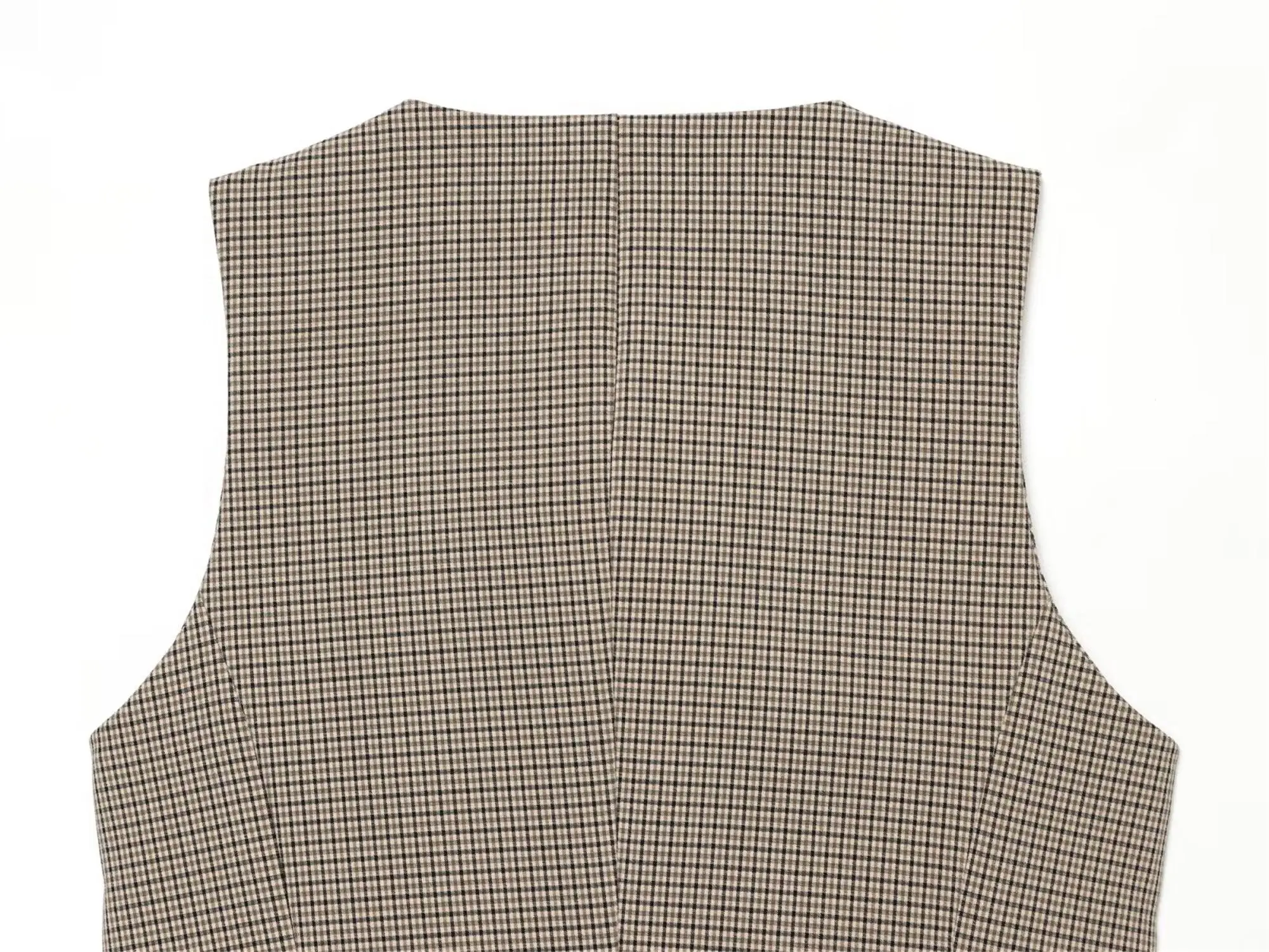 Damen Zweiteiler-Outfit: Ärmelloses O-Ausschnitt-Top, Blazer, Hochgeschnittene Weite Hose mit Gürtel, Eleganter Büro-Look, Neuer Herbstanzug – Detail 9