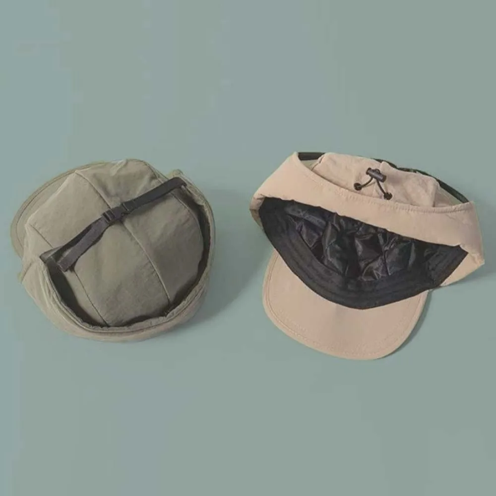 النمط الياباني حماية الأذن Ushanka متعددة الوظائف خفيفة الوزن إيرفلابس قبعة بواقٍ للشمس لينة بلون يندبروف قبعة الطيار الرجال