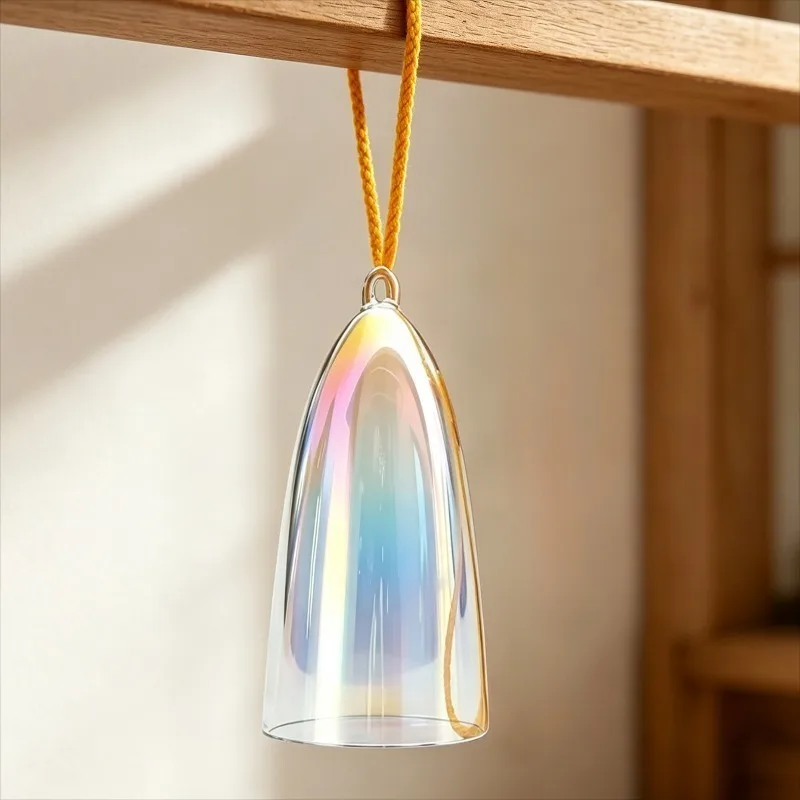 Crystal Bell Meditation Chime Bells Yoga Sound Healing Quartz Singing Bowl Handheld Transparent Colorful Percussion Instrument