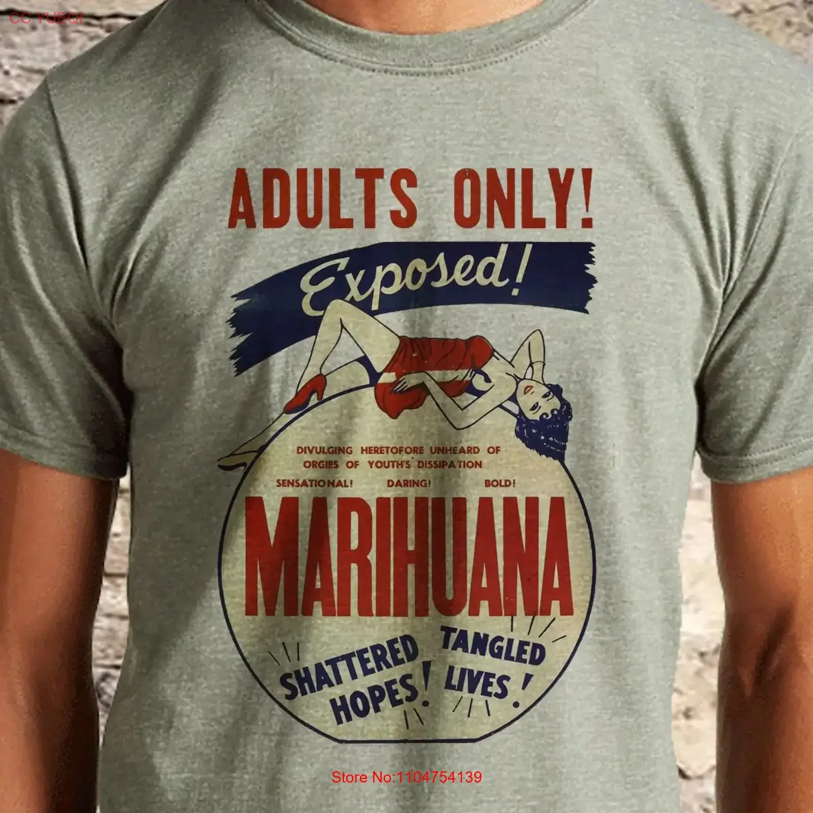 Camiseta Retro con Diseño de Marihuana, Estilo Vintage, Lavada, Cómoda, Suave, Unisex, para Uso Diario, Ligeramente Elegante, con Gráficos