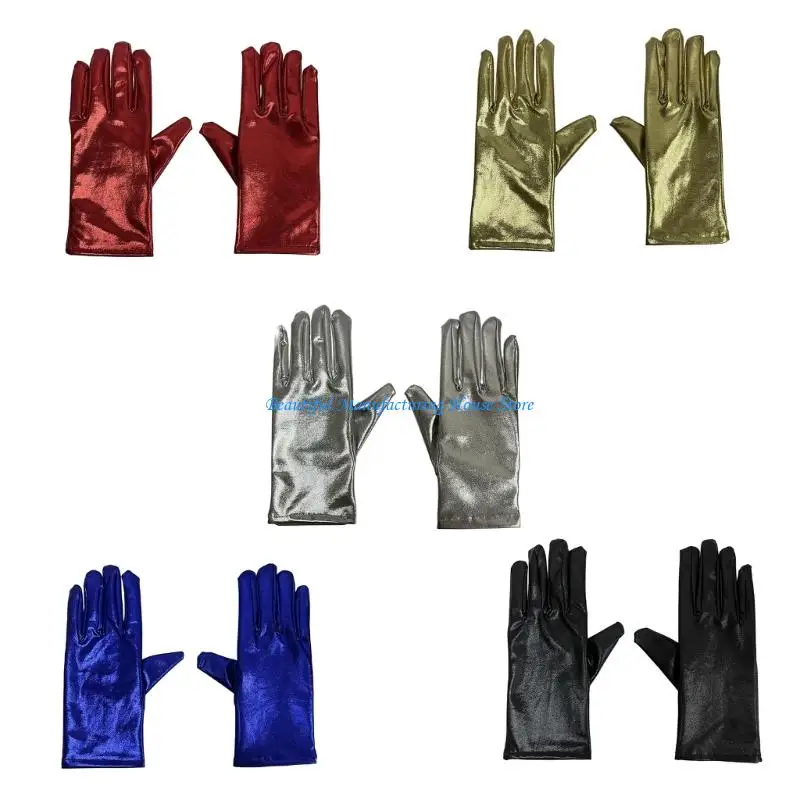 E56A 2lots Stylish Finger Gloves Elegant Women's Leather Gloves Cosplay Mittens