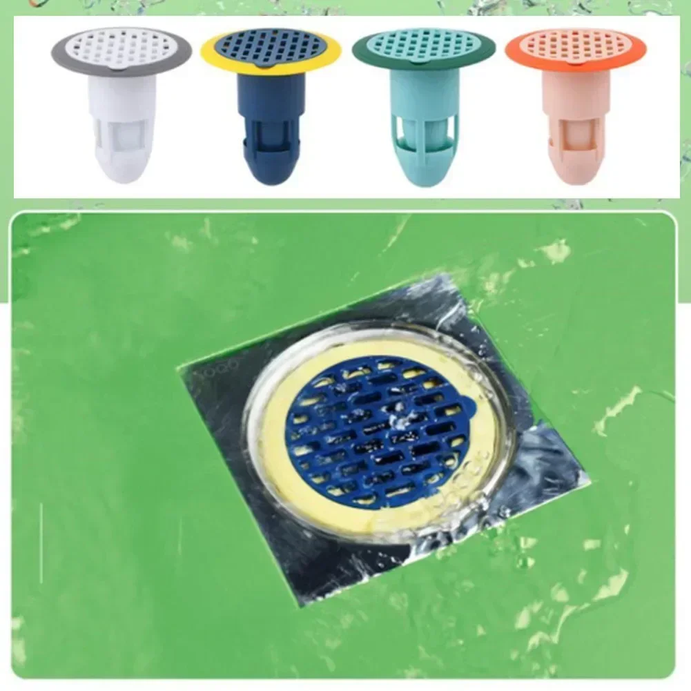 Bath Shower Floor Strainer Anti-Odor Floor Drain Core Silicone Deodorant Sink Drain Filter Insect- Proof Bathroom Sewer Cover