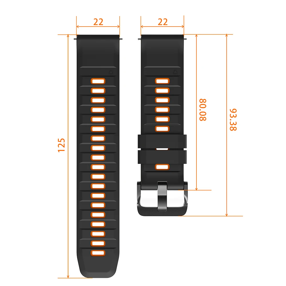 22mm Sport Watchband For Huawei Watch GT 6 Pro 46mm/GT5 GT4 GT3 GT2/Watch 5 4 3/Ultimate Replacement Silicone Strap Bracelet