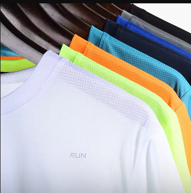 Summer Mens Quick Dry Running Bodybuilding Shirts Sport Gym T Shirt Men Short Sleeve Fitness Tops Oversized T-Shirt Jersey 2025