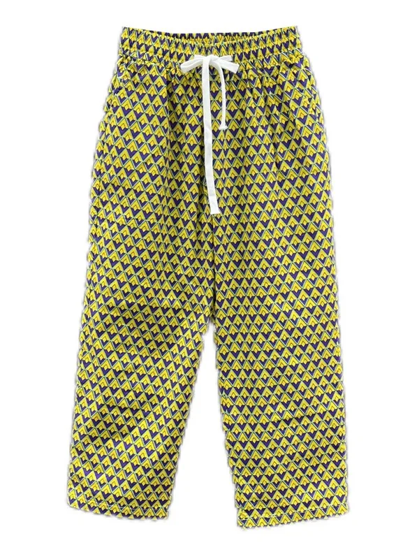 Calças de cintura alta reta perna larga casual estampa floral fena cintura alta etiqueta removida crimento confortável...