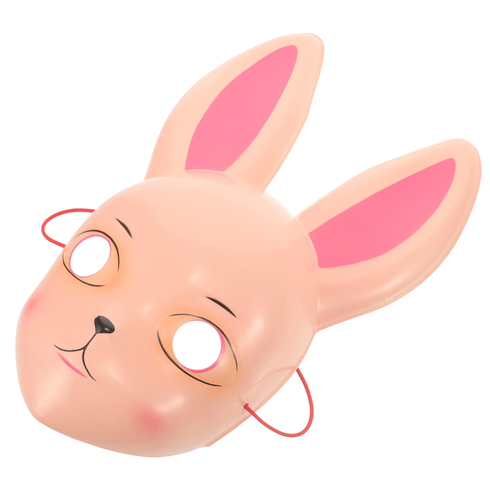 

Bunny Mask Cartoon Rabbit White Party Masks Prop Lightweight Comfortable Reusable Halloween Easter Cosplay Accessory Plastic