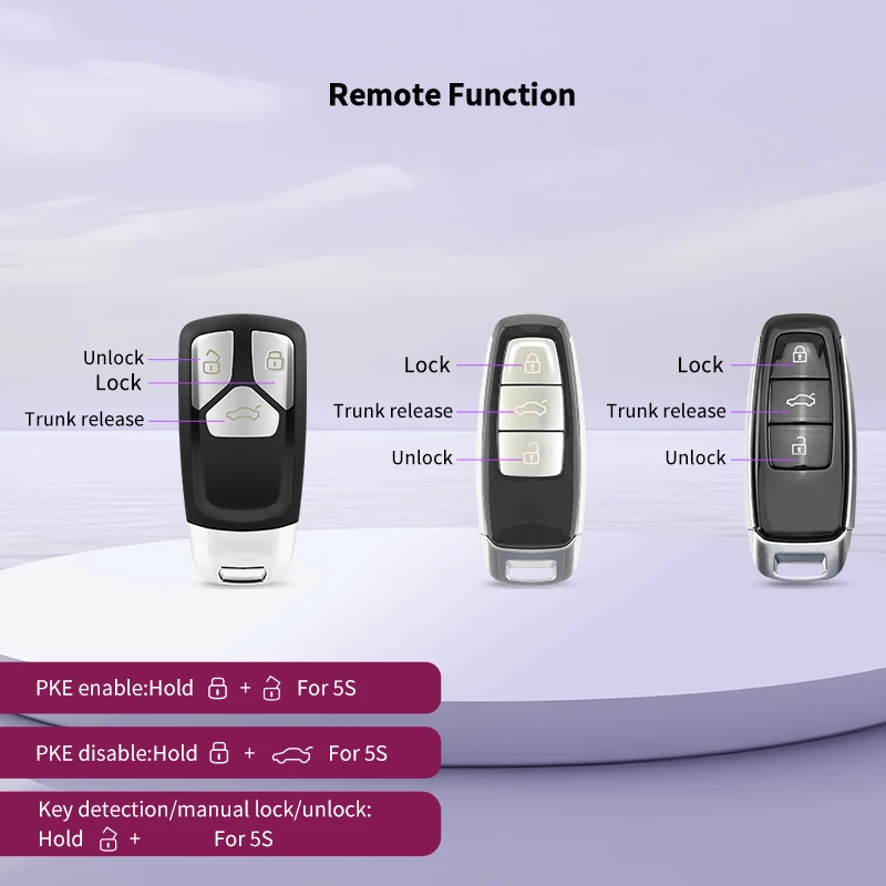 EasyGuard Smart Key PKE Keyless Entry System Fit For Audi Cars With Factory OEM Push Start Button&Comfort Access for A3,A4,A5,A6