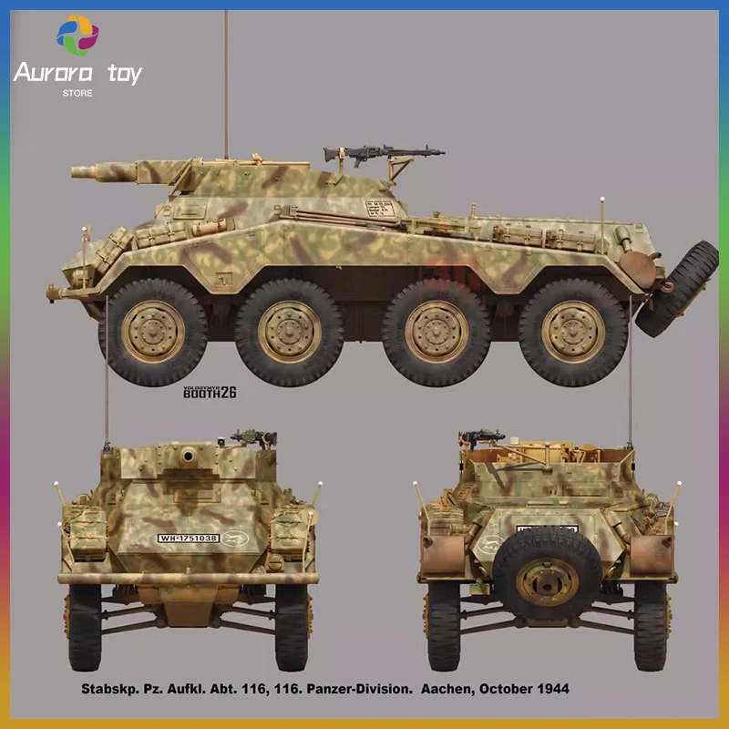 

Miniart 53046 1/35 Sd.Kfz.234/3: Поздняя модель немецкого бронированного разведывательного автомобиля. Сборная модель для самостоятельной сборки. Высокодетализированная военная модель для хобби. Горячая коллекционная находка.