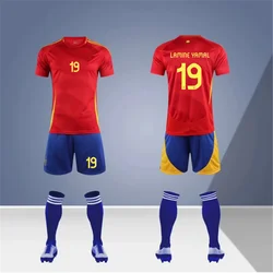 adult children's clothing set Football sport Uniforms boy girl Lamine Yamal 19 Fans Jersey Training wear games kits Leisure shir