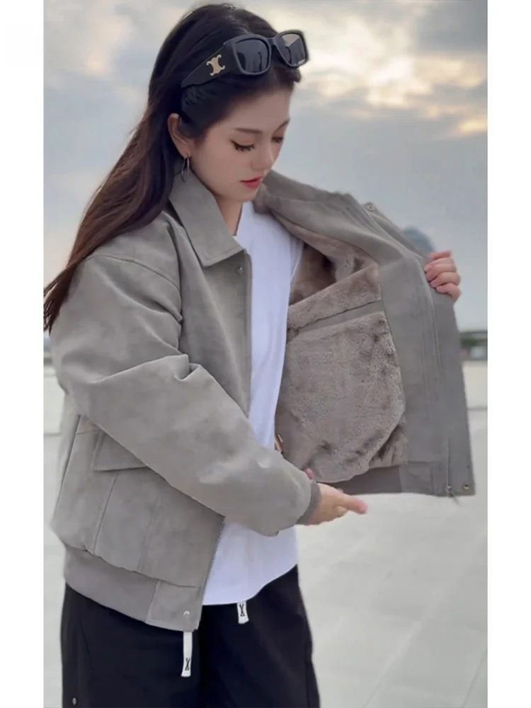 American Sle Fce foderato in pelle Thiened Jaet da uomo 2025 nuovo marchio alla moda inverno caldo cotone volo Jaet da uomo