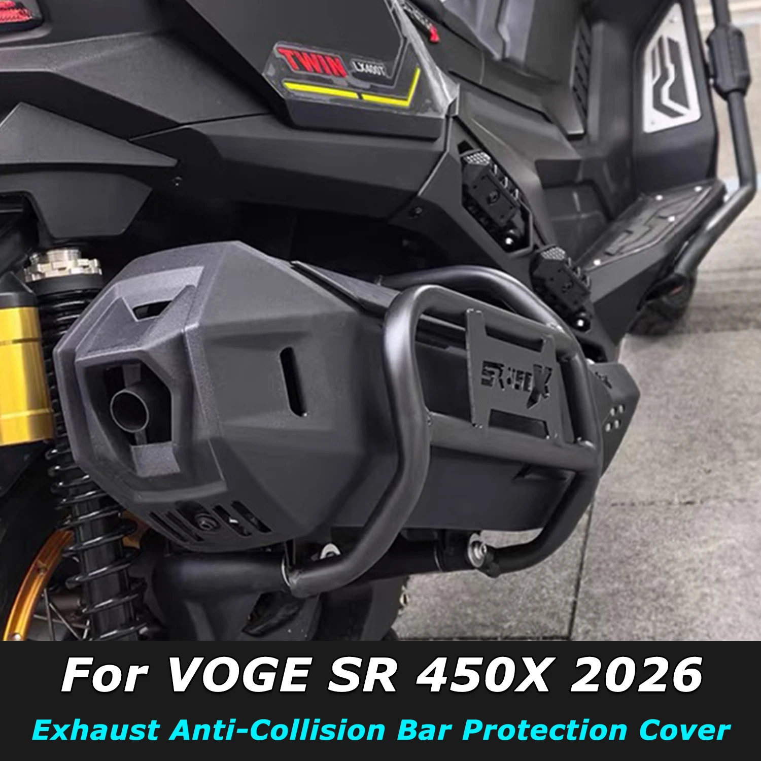 For VOGE SR450X 2026 Motorcycle Exhaust Guard Crash Bar Bumper Muffler Protector Stunt Cage Falling Protection Accessories