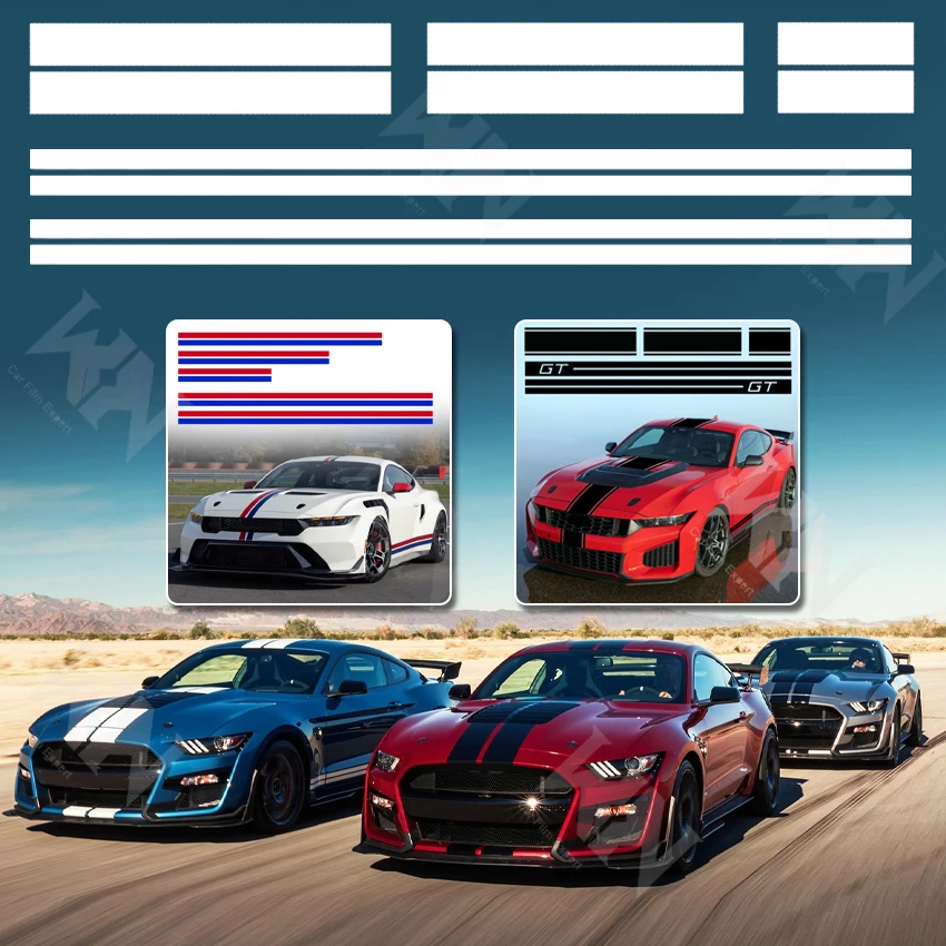 

For Ford Mustang GT Shelby Car Styling Customized modification Sport Sticker Auto Body Decor Graphics Stripes Vinyl Decals
