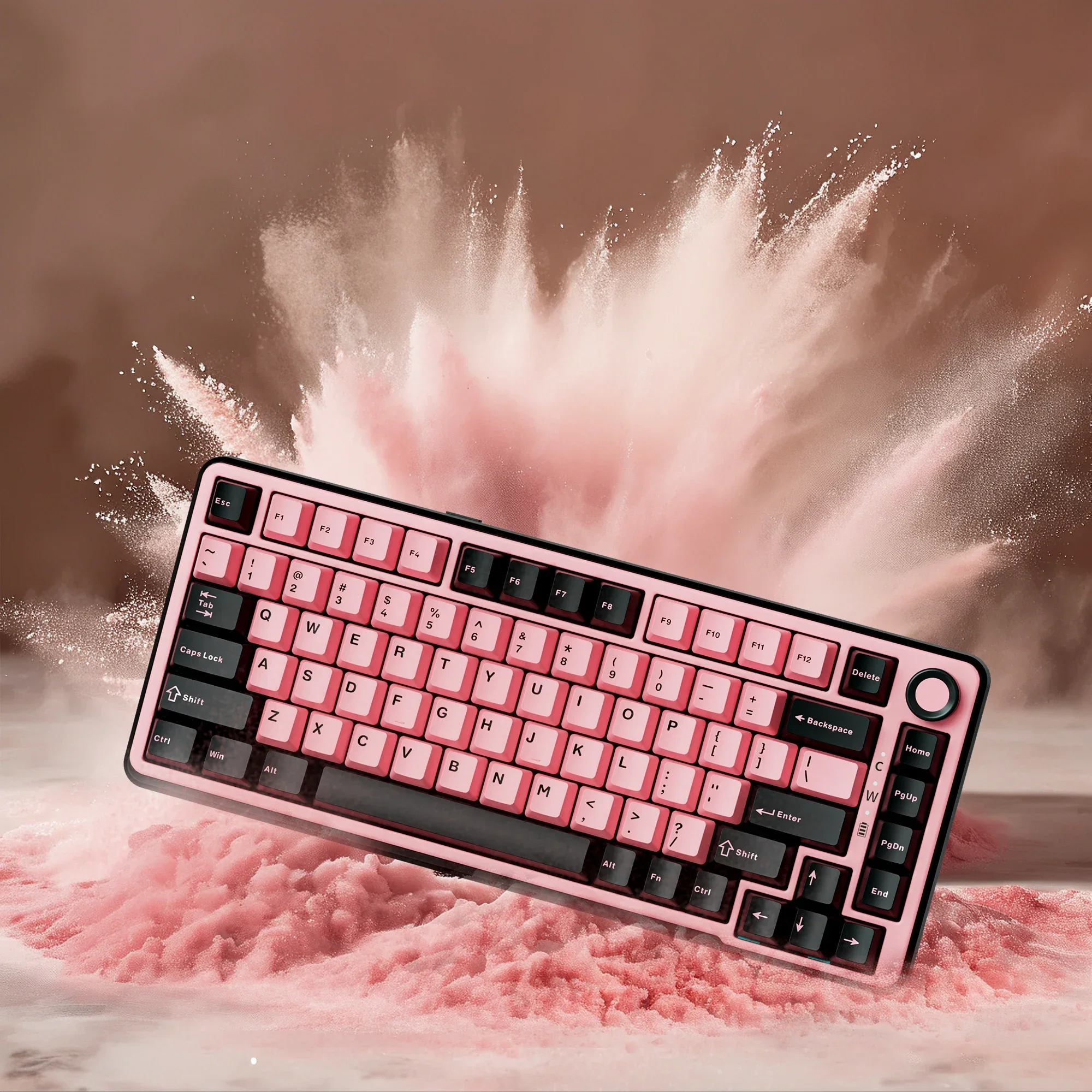 EWEADN GS75 Small Portable wireless low-latency mechanical 75% customized keyboard, for Games and Office, for Windows Laptop