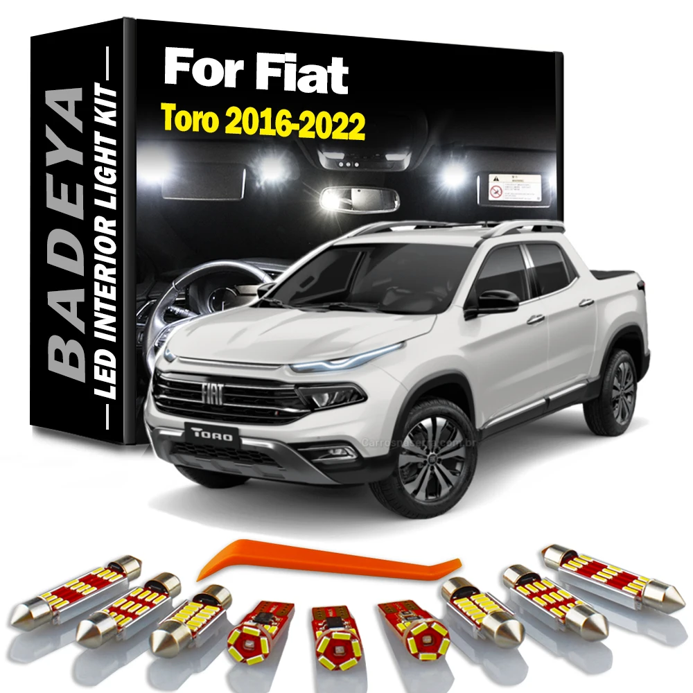 

BADEYA 12Pcs Canbus For Fiat Toro 2016 2017 2018 2019 2020 2021 2022 LED Interior Map Dome Trunk Light Kit Car Bulbs Accessories