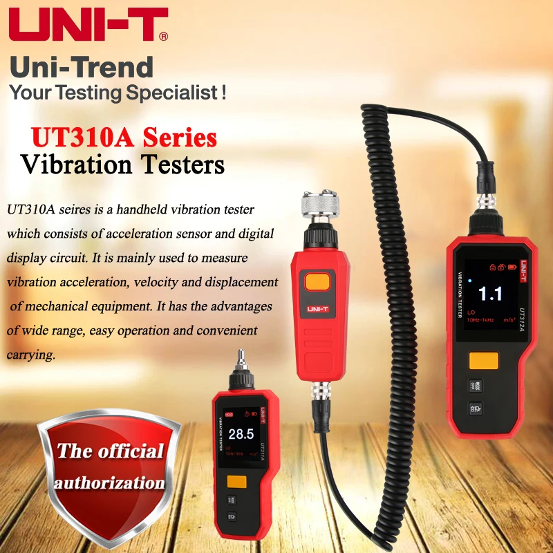 UNI-T High Precision Digital Vibration Testers UT311A UT312A; Vibration Acceleration/Velocity/Displacement Measurement