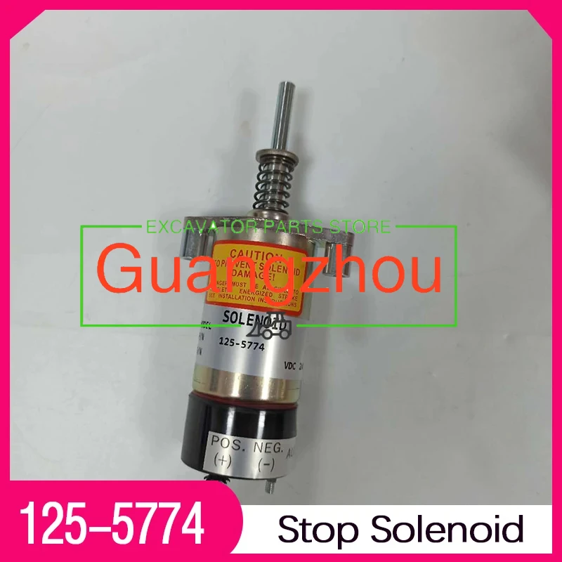 

for E330 Fuel Shutoff Solenoid 24V 1255774 Factory Direct Sales 125-5774 Excavator Stop Solenoid Valve Engine Accessories New