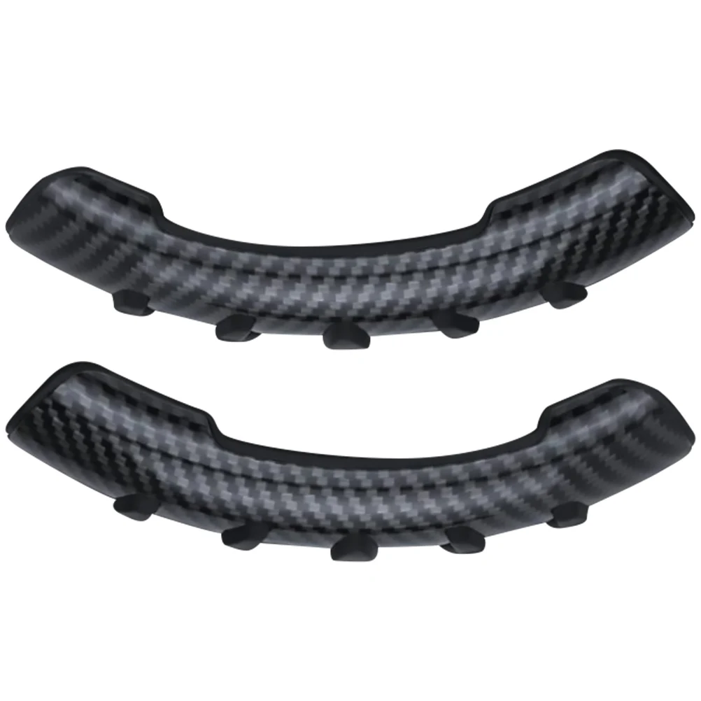 

2 Pcs Anti-slip Steering Wheel Cover Grips for Car Interior Accessories Sleeve Protector Carbon Fiber Silicone