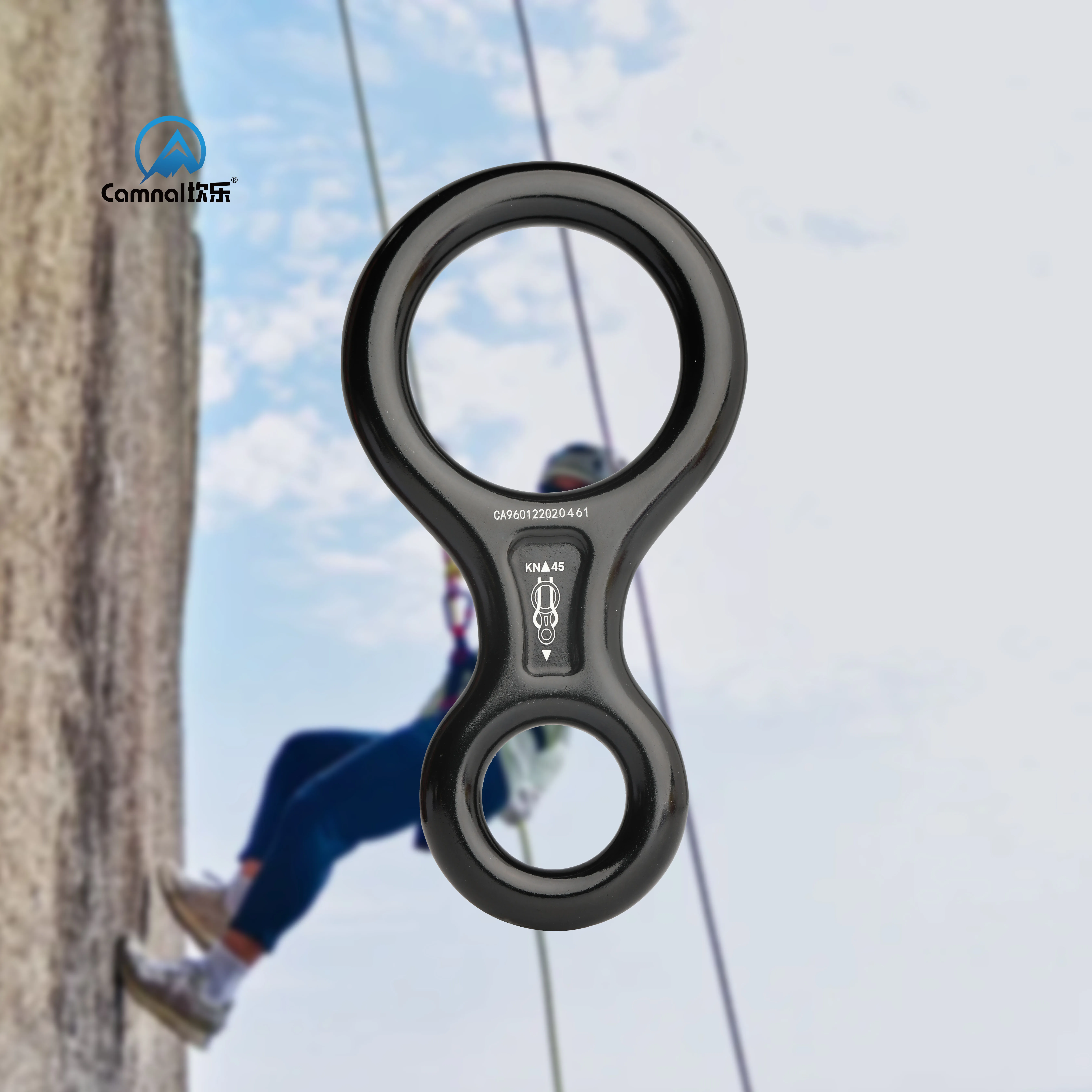 1 Stück Camnal 35kN Aluminium Figure 8 Rescue Descender zum Abseilen und Sichern von Opp-Beutelverpackungen zum Klettern