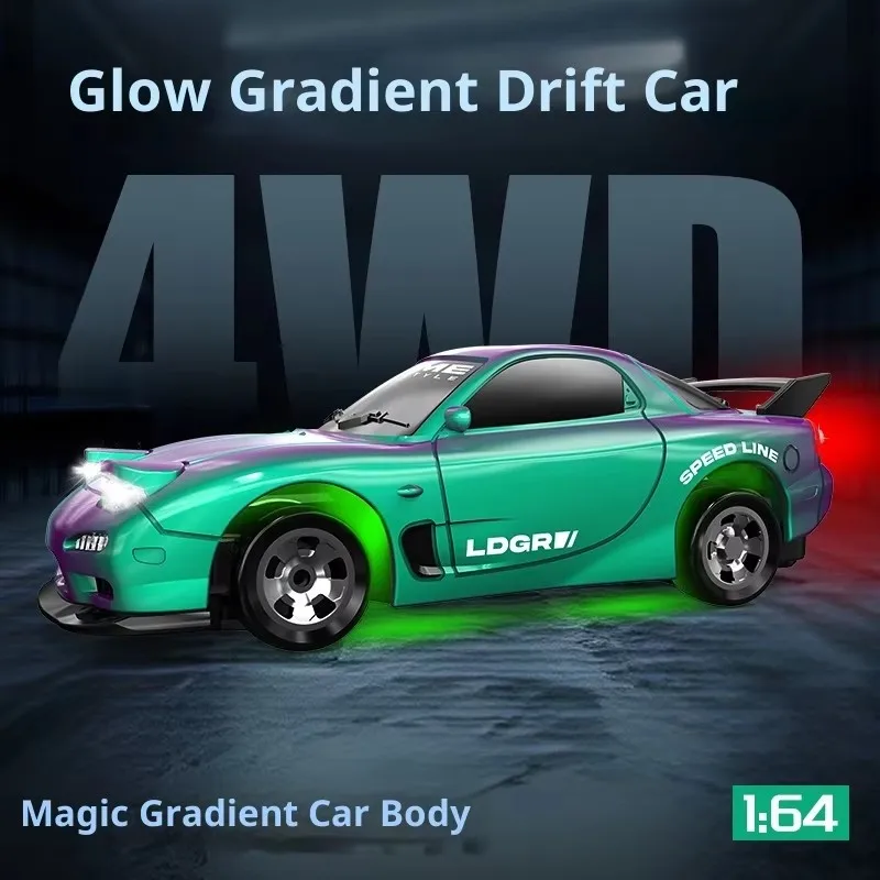 ミニ1:64 4WD RCドリフトカー 15KM/H 高速RCオフロードレーシングカー デスクトップポケットカーおもちゃ RCレーシング 男の子向けギフト