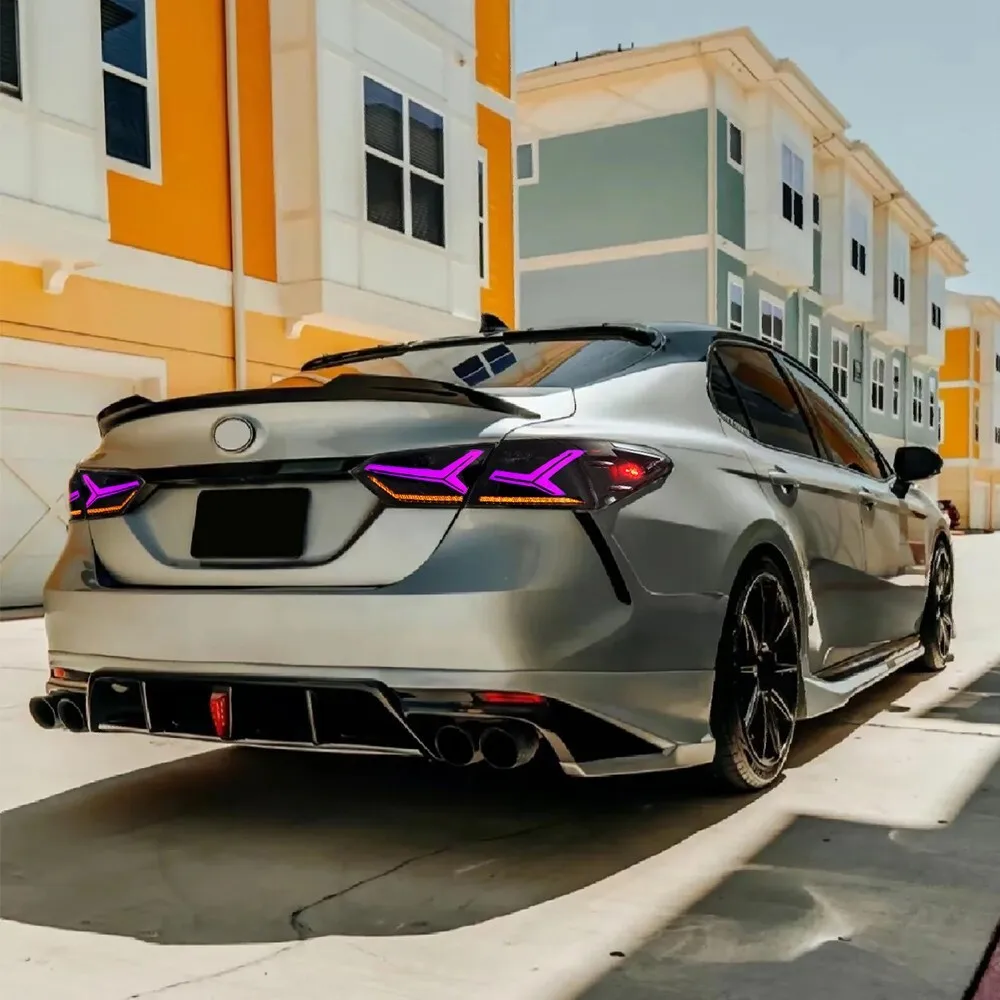 الضوء الخلفي RGB لسيارة تويوتا 8th كامري XSE XLE SE LE TRD 2018-2024 مجموعة الرسوم المتحركة للبدء