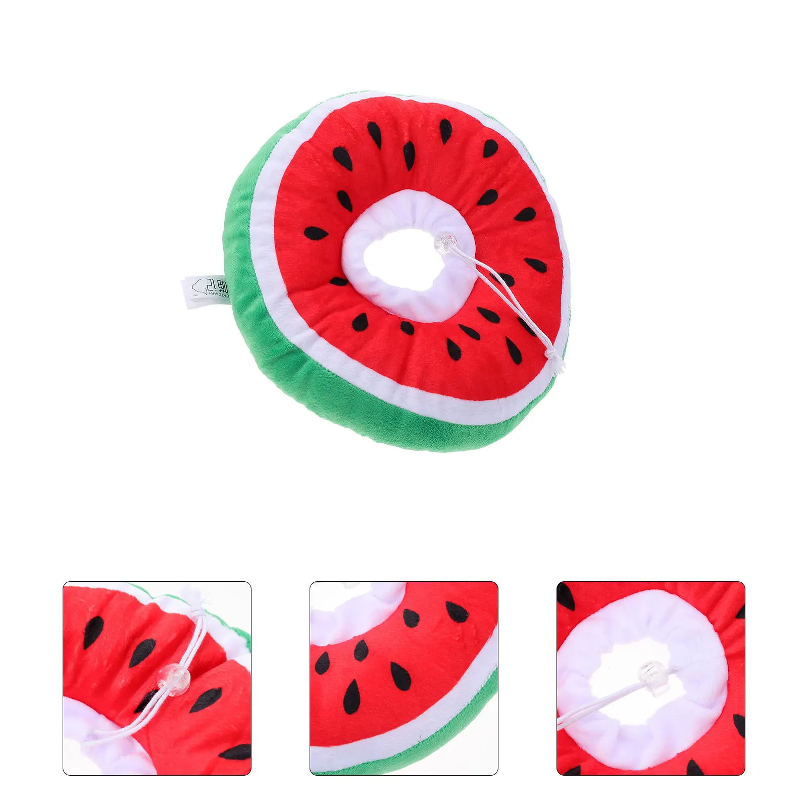 

Cat Recovery Collar Supple Cat Cone Cartoon Watermelon Design Pet Polyester Comfortable Anti-Licking Postoperative Pain Relief